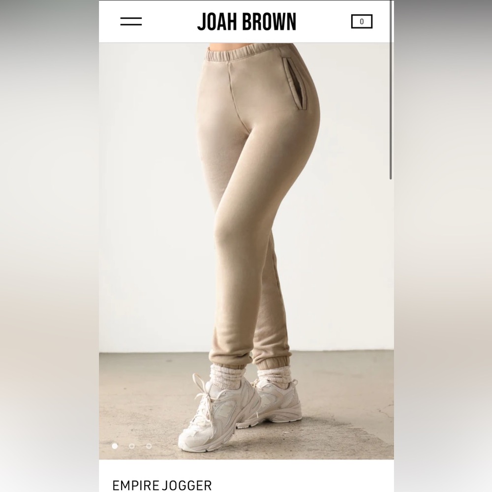 joah brown desert french terry empire jogger xs/s